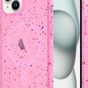 AMPD - Jelly Confetti MagSafe Soft Case for Apple iPhone 15 - Pink