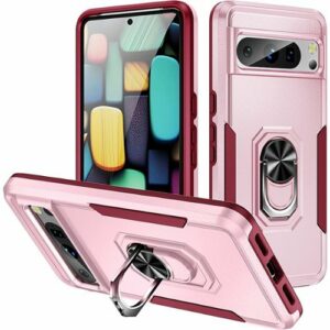 SaharaCase - Military Kickstand Series Case for Google Pixel 8 - Rose Gold