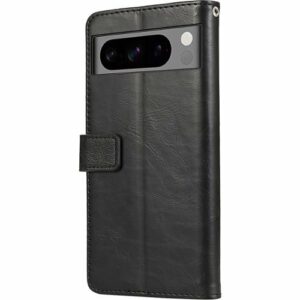 SaharaCase - Leather Folio Wallet Case for Google Pixel 8 Pro - Black