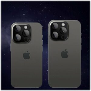 SaharaCase - ZeroDamage Camera Lens Protector for Apple iPhone 15 Pro and iPhone 15 Pro Max (2-Pack) - Black