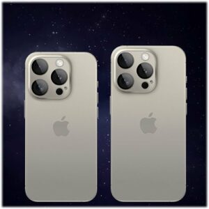 SaharaCase - ZeroDamage Camera Lens Protector for Apple iPhone 15 Pro and iPhone 15 Pro Max (2-Pack) - Titanium