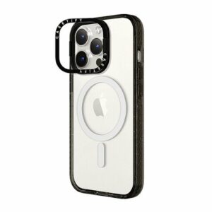 CASETiFY - Impact Ring Stand Case with MagSafe for Apple iPhone 15 Pro - Clear/Black