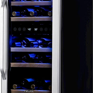 NewAir - 29-Bottle Factory Refurbished Wine Cooler - Stainless Steel