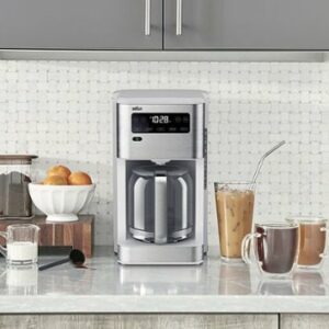 Braun - PureFlavor and FastBrew Coffee Maker - Stainless Steel/White