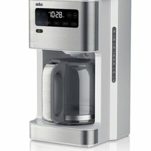 Braun - PureFlavor and FastBrew Coffee Maker - Stainless Steel/White