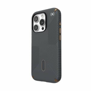 Speck - Presidio2 Grip ClickLock Case with MagSafe for Apple iPhone 15 Pro - Charcoal Gray