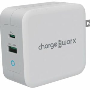 Chargeworx - 100W USB and USB-C Power Delivery Wall Charger - White