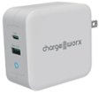 Chargeworx - 100W USB and USB-C Power Delivery Wall Charger - White