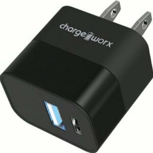 Chargeworx - USB and USB-C Wall Charger - Black