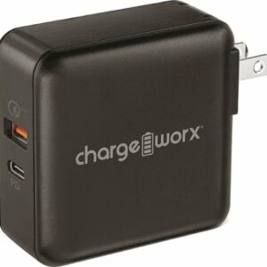 Chargeworx - USB and USB-C Power Delivery Wall Charger - Black