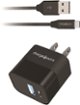 Chargeworx - 3' USB-C to USB-A Wall Charger with Cable - Black