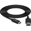 Chargeworx - 6' USB to USB-C Sync and Charge Cable - Black