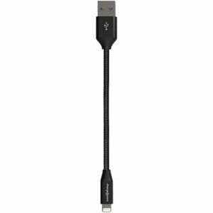 Chargeworx - 6" Lightning Connector USB Cable - Black