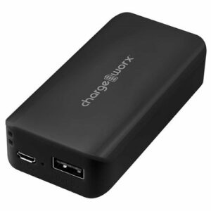 Chargeworx - 4,000mAh Power Bank for USB Compatible Devices - Black