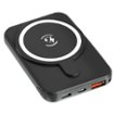 Chargeworx - 5,000mAh Wireless Power Bank for USB Compatible Devices - Black