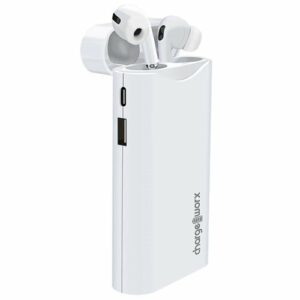 Chargeworx - 10,000mAh AirPod Pro Charging Power Bank for USB Compatible Devices - White