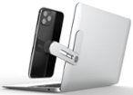 Chargeworx - Extending Monitor Mount for Most Cell Phones - Silver