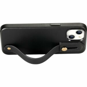 SaharaCase - FingerGrip Series Leather Case with Magsafe for Apple iPhone 15 Plus - Black