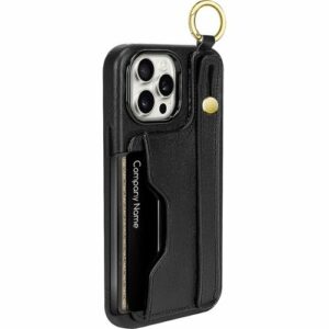 SaharaCase - FingerGrip Series Wallet Case for Apple iPhone 15 Pro Max - Black