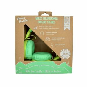 Planet Buddies - Turtle Wired Headphones  - 50% recycled plastic - Green