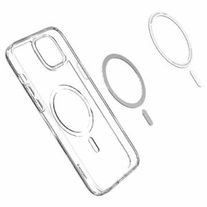 Spigen - Crystal Hybrid MagFit Case for Apple iPhone 14 - Crystal Clear