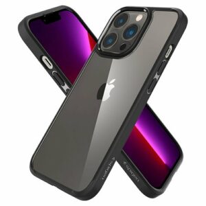 Spigen - Crystal Hybrid Case for Apple iPhone 13 Pro Max - Matte Black