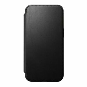 Nomad - Modern Leather Folio with Magsafe for Apple iPhone 15 - Black