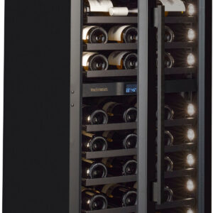 Wine Enthusiast - Vinotheque Dual Zone MAX Wine Cellar with VinoView Shelving - Black