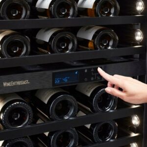 Wine Enthusiast - Vinotheque Dual Zone MAX Wine Cellar with VinoView Shelving - Black