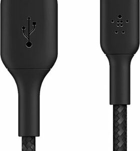 Belkin - BoostCharge Braided USB-C to USB-A Cable 6.6ft - Black