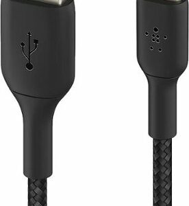 Belkin - BoostCharge Braided USB-C to USB-A Cable 6.6ft - Black