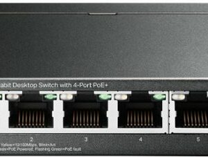 TP-Link - 5-Port Gigabit Desktop PoE+ Switch - Black