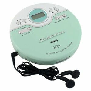 Studebaker - SB3703 Portable CD Player with FM Radio - Mint Green/White