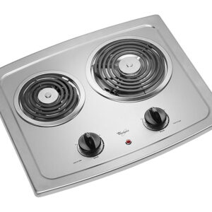 Whirlpool - 21" Built-In Electric Cooktop - Stainless Steel