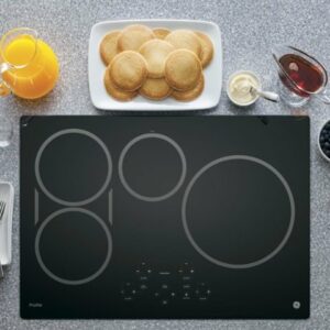 GE Profile - 30" Built-In Electric Induction Cooktop - Black on Black