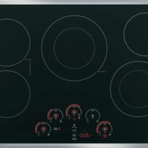 GE Profile - 30" Built-In Electric Cooktop - Stainless Steel on Black