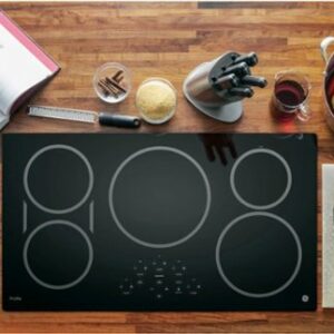 GE Profile - 36" Built-In Electric Induction Cooktop - Black on Black