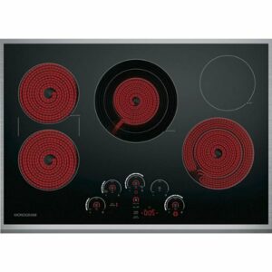 Monogram - 29.9" Electric Cooktop - Black/stainless steel