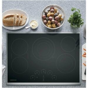 Monogram - 29.9" Electric Cooktop - Black/stainless steel