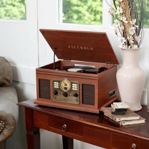 Victrola - Bluetooth Stereo Audio System - Mahogany