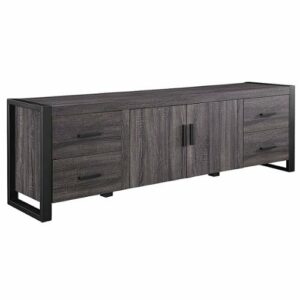 Walker Edison - Modern Urban 4 Drawer TV Stand for TVs up to 78" - Charcoal