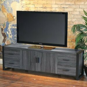 Walker Edison - Modern Urban 4 Drawer TV Stand for TVs up to 78" - Charcoal