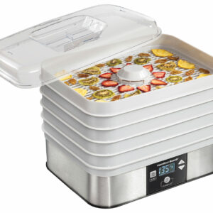 Hamilton Beach - 5-Tray Food Dehydrator - Silver/White