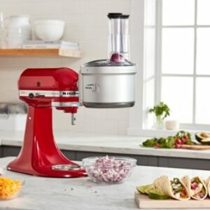 KitchenAid - KSM2FPA Food Processor Attachment Kit with Commercial Style Dicing - Plata