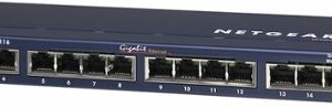 NETGEAR - 16-Port 10/100/1000 Mbps Gigabit Unmanaged Switch - Blue