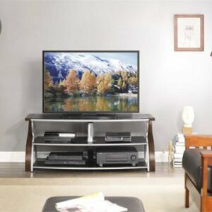 Whalen Furniture - 3-in-1 Console for Most Flat-Panel TVs Up to 65" - Brown Cherry