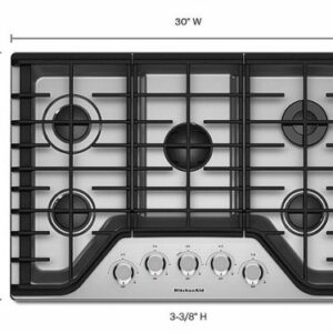 KitchenAid - 30" Built-In Gas Cooktop - Stainless Steel