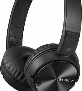 Sony - Noise-Canceling Wired On-Ear Headphones - Black