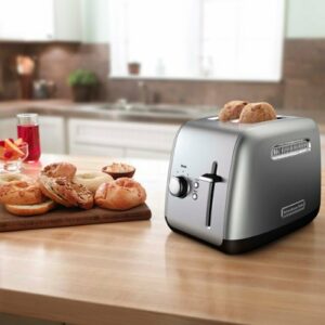 KitchenAid - KMT2115CU 2-Slice Wide-Slot Toaster - Contour Silver