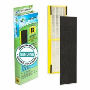 Genuine HEPA Pure Replacement Filter B for GermGuardian Air Purifier Models AC4800 Series, AC4300, AC4900, CDAP4500 - Black